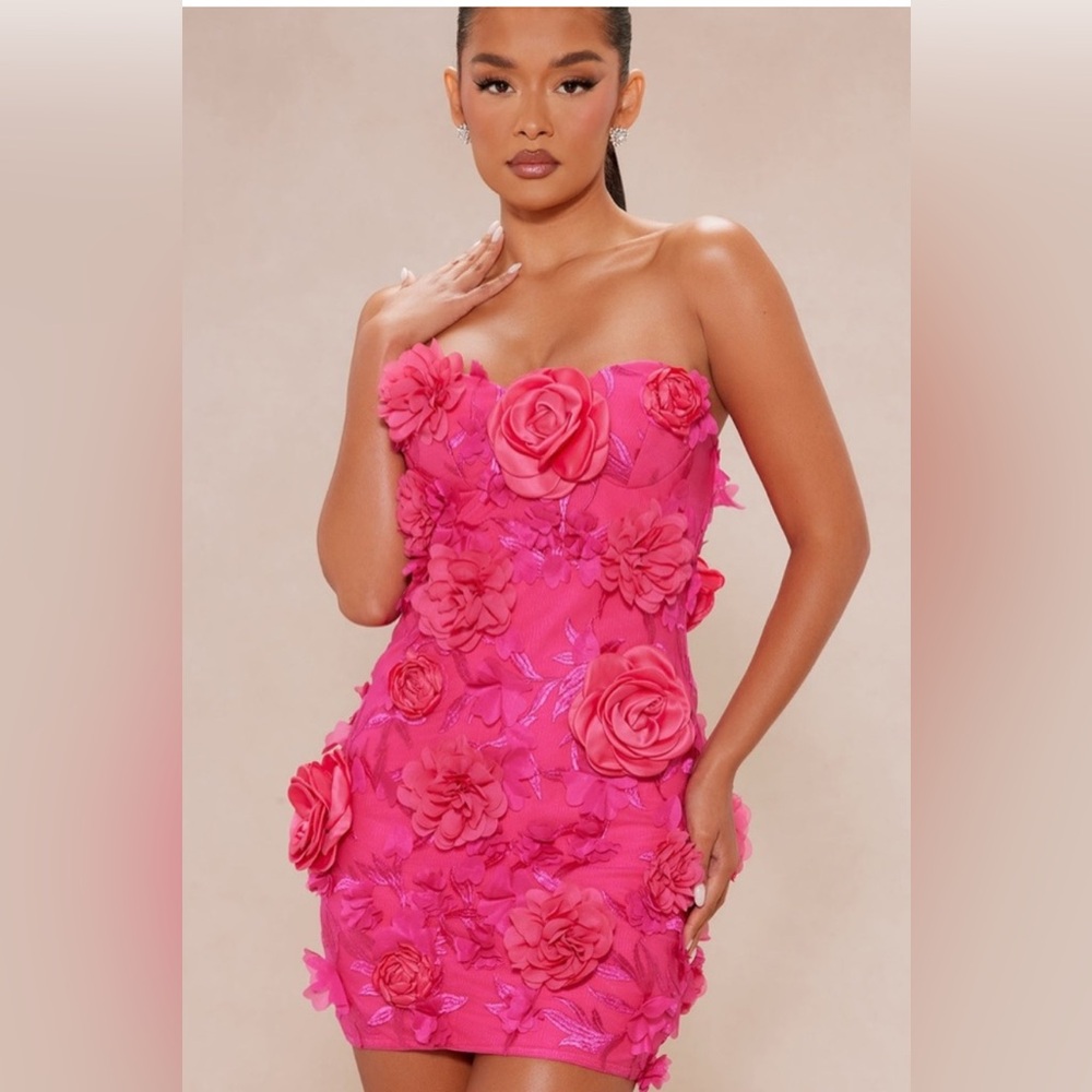 Fashion Nova Pink Floral Mini Dress